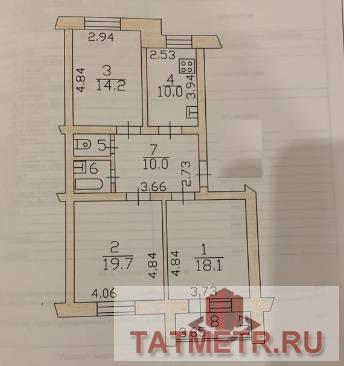 Продажа / Квартиры, Казань, улица Фрунзе, 7 190 000 ОТЛИЧНОЕ ПРЕДЛОЖЕНИЕ! В продаже шикарная 3-х комнатная квартира с хорошим ремонтом в сердце Кировского района Казани!... - 16