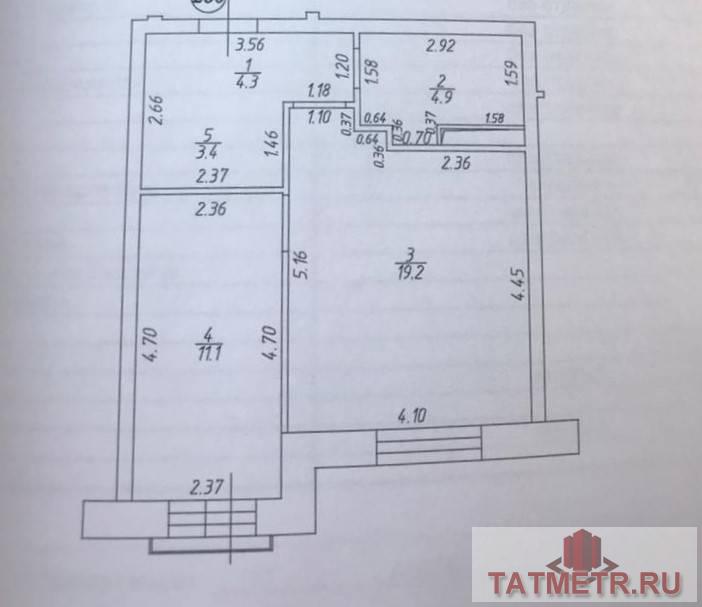 Продажа / Квартиры, Казань, Тэцевская улица, 4 270 000 РЕАЛЬНАЯ КВАРТИРА, НЕ ФЭЙК! Представляю вашему вниманию 1 комнатную квартиру (ЕВРОДВУШКА: кухня –гостиная и спальная... - 15