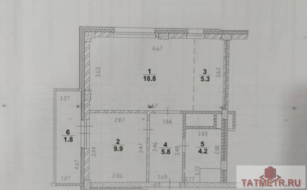 Продажа / Квартиры, Казань, улица Бари Галеева, 5 900 000 ДОМ СДАН! КАЧЕСТВЕННЫЙ РЕМОНТ! В ЦЕНТРЕ ГОРОДА КАЗАНИ! В новом доме 2019 года постройки, ЖК Грин Сити. Интересная... - 14