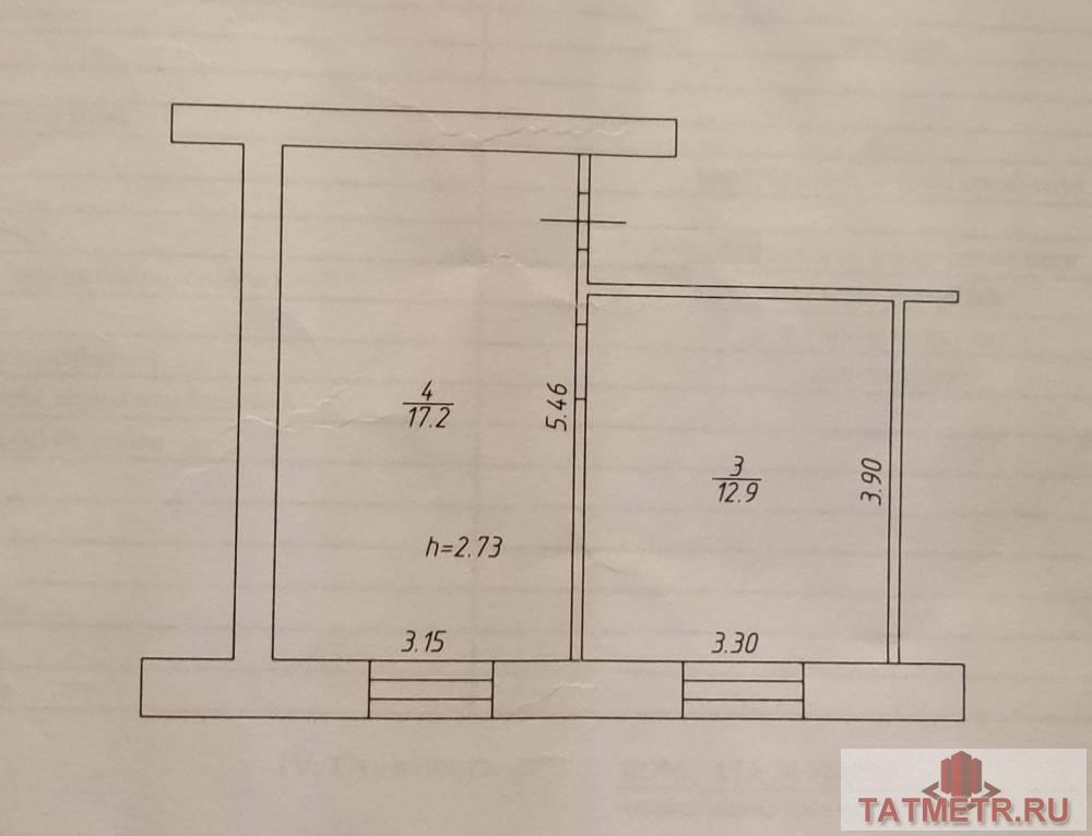 Продажа / Квартиры, Казань, Техническая улица, 1 799 000 Продается шикарная двухкомнатная гостинка с общей площадью 30,1 м2 в пятиэтажном кирпичном доме в Приволжском районе,... - 10