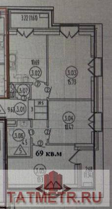 Продается 3-комн. квартира, площадью 69 кв. м в 5 мин. транспортом от м. Площадь Габдуллы Тукая, район Вахитовский.... - 14