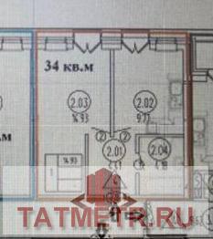 Продается 1-комн. квартира, площадью 34 м2 в 5 мин. транспортом от м. Площадь Габдуллы Тукая, район Вахитовский.... - 12