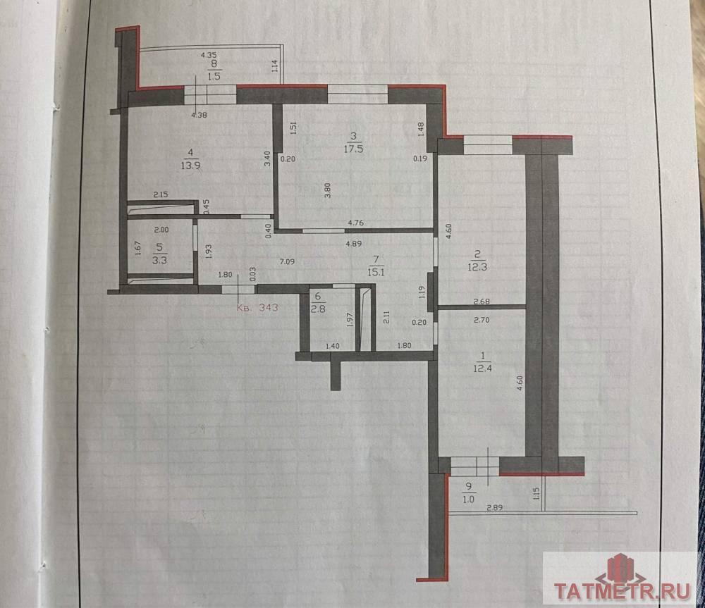 Продажа / Квартиры, Казань, Тыныч улица, 7 799 000 Продается 3-комн. квартира, площадью 80 м2 в 12 мин. транспортом от м.Горки, район Советский. Возможен вариант... - 1
