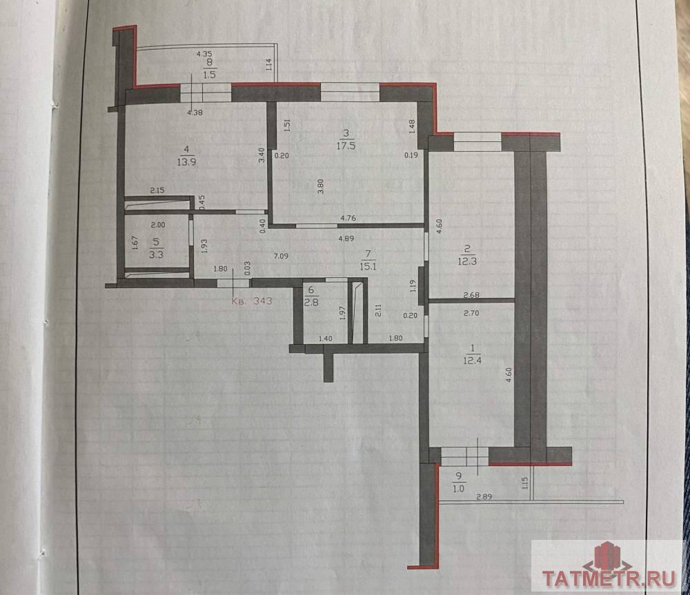 Продается 3-комн. квартира, площадью 80 м2 в 12 мин. транспортом от м.Горки, район Советский. Возможен вариант... - 1