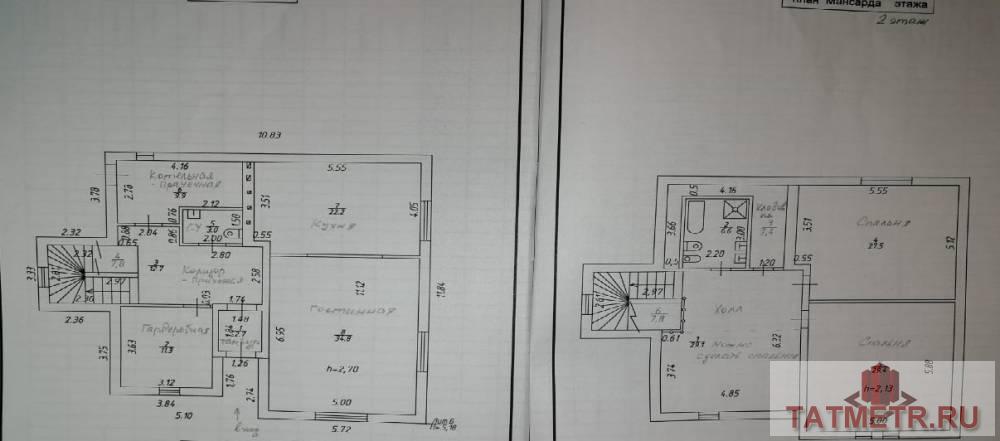 Продается загородный дом 212 м2 на участке 5 сот. Дом из кирпича. Расположение: Казань. Двухэтажный дом, типовой... - 20