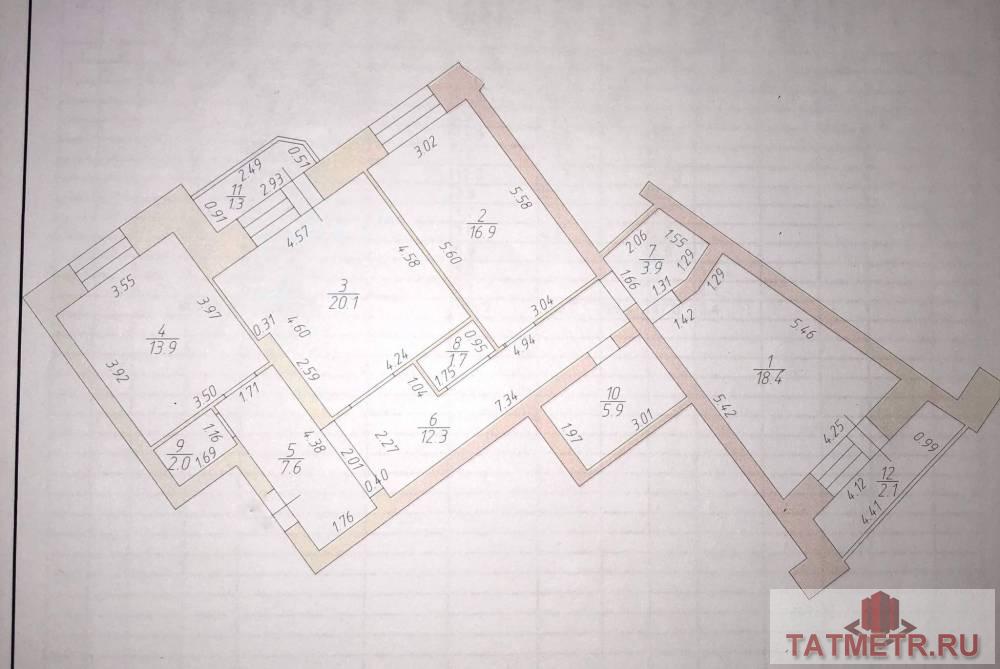 Продажа / Квартиры, Казань, Баки Урманче, 9 800 000 Продается 3-комн. квартира, площадью 102.7 м2 в 10 мин. транспортом от м.Проспект Победы, район Приволжский. Жилая... - 24