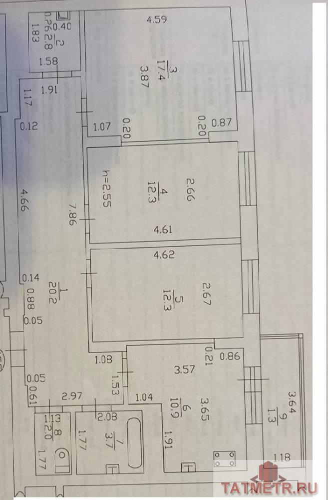 Продажа / Квартиры, Казань, Академика Глушко, 6 899 000 Продается 3-комн. квартира, площадью 83 м2 в 11 мин. транспортом от м.Горки, район города - Советский. Жилая площадь... - 5