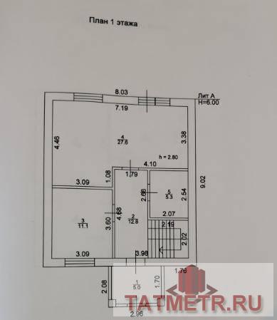 Продается загородный дом 124 м2 на участке 5 сот. Дом из кирпича. Расположение: село Гильдеево. Двухэтажный дом, без... - 18