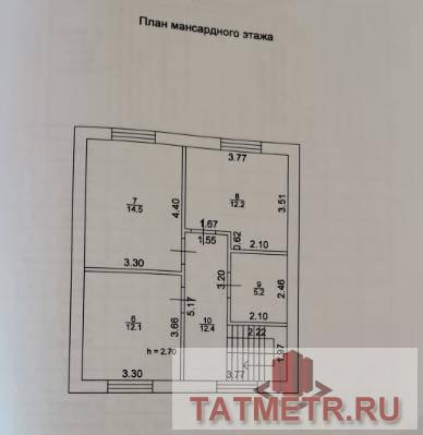 Продается загородный дом 124 м2 на участке 5 сот. Дом из кирпича. Расположение: село Гильдеево. Двухэтажный дом, без... - 19