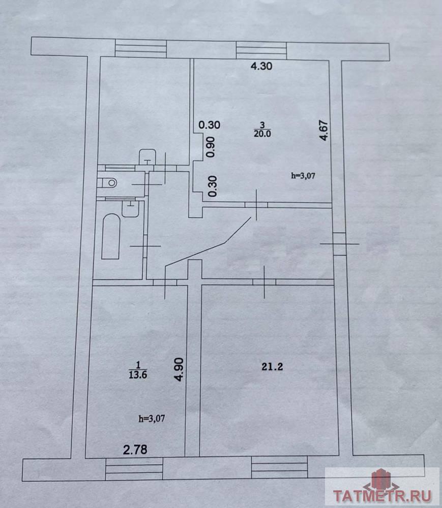 Продажа / Квартиры, Казань, Искра, 5 849 000 Продается 3-комн. квартира, площадью 79 кв.м в 9 мин. транспортом от м.Суконная слобода, район Советский. Жилая... - 1