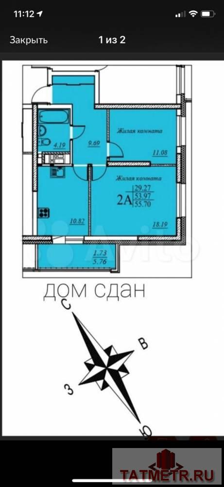 Продажа / Квартиры, Казань, Родины, 6 800 000 Продается 2-комн. квартира, площадью 56 кв.м в 6 мин. пешком от м.Горки, район Советский. Жилая площадь 29.27 м2,... - 10