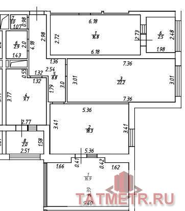 Продажа / Квартиры, Казань, Чистопольская, 8 199 000 Продается 3-комн. квартира, площадью 79.8 кв.м в 7 мин. транспортом от м.Козья слобода, район города -... - 17