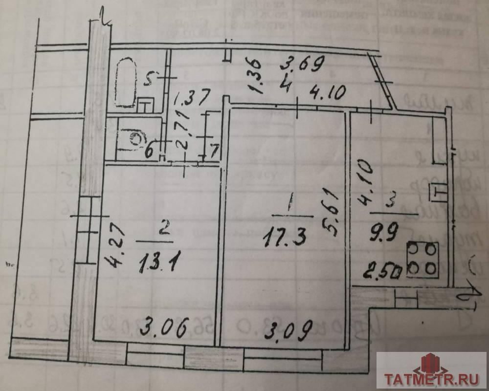 Продажа / Квартиры, Казань, Гаврилова, 5 950 000 Продается 2-комн. квартира, площадью 53 м2 в 13 мин. транспортом от м.Козья слобода, район города - Ново-Савиновский.... - 23