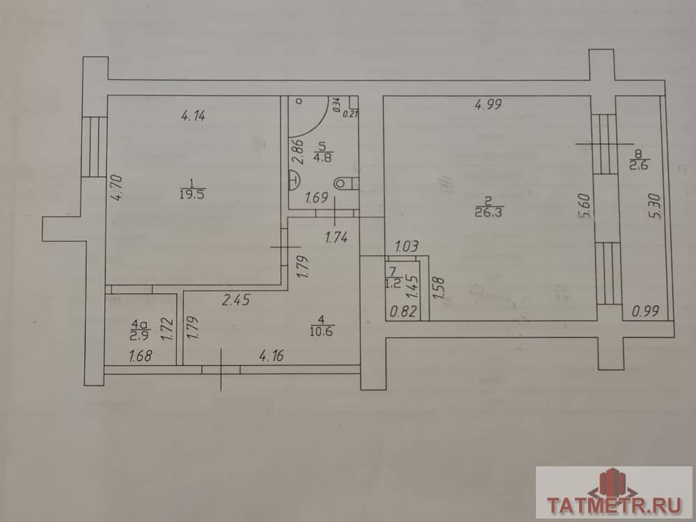 Продажа / Квартиры, Казань, Юлиуса Фучика, 6 250 000 Продается 2-комн. квартира, площадью 70 м2 в 6 мин. транспортом от м.Проспект Победы, район города - Советский.... - 3