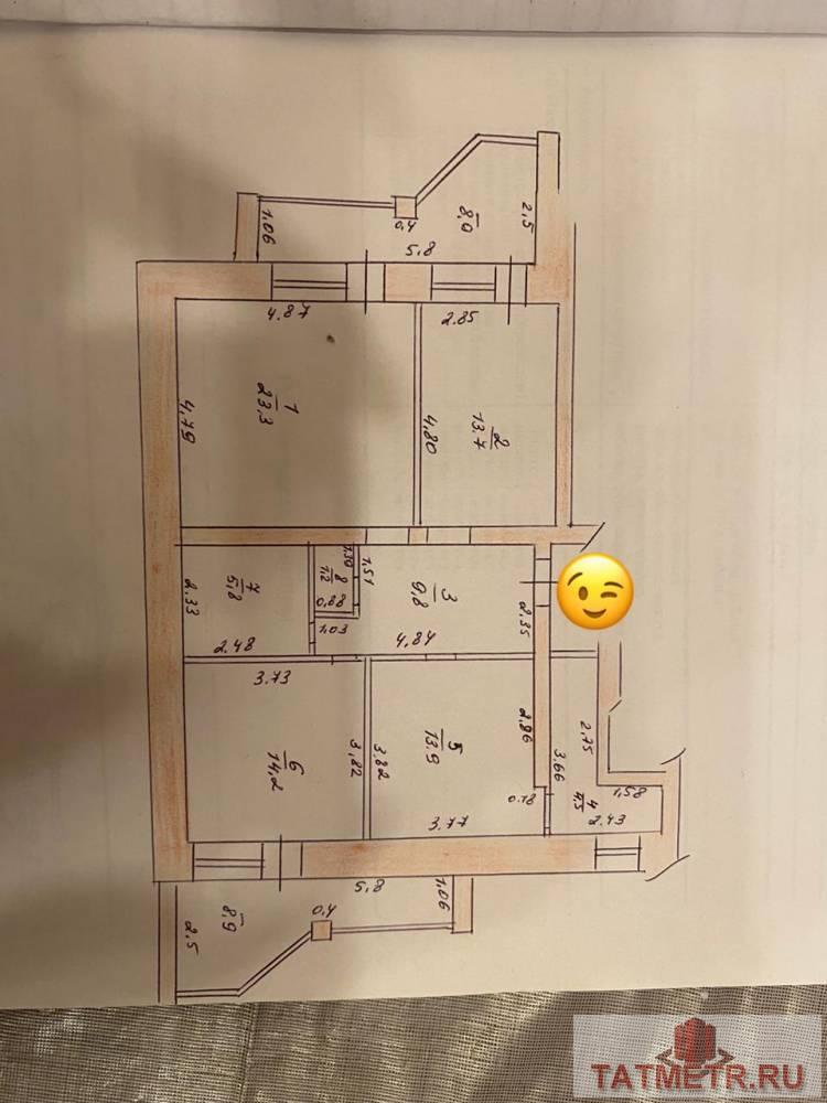 Продается 3-комн. квартира, площадью 96 м2 в 3 мин. транспортом от м.Горки, район города - Приволжский. Возможен... - 19