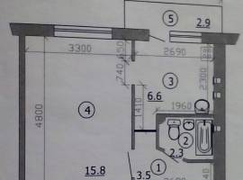 Продается 1-комн. квартира, площадью 31.1 кв.м в 3 мин. транспортом...