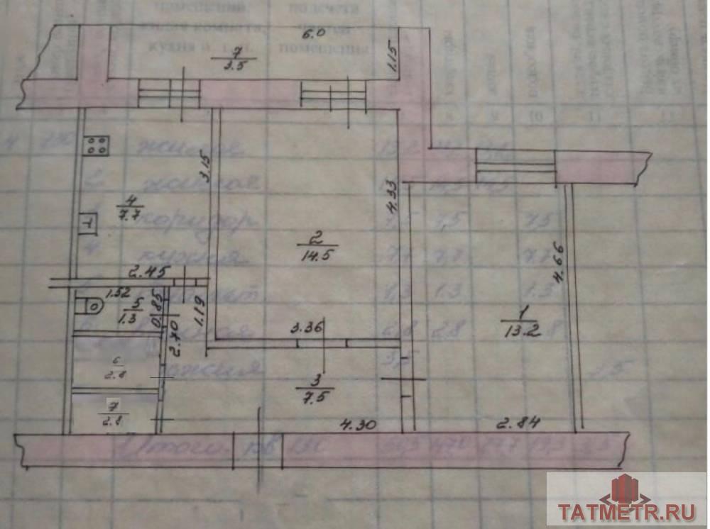 Продажа / Квартиры, Казань, Сафиуллина, 5 400 000 Продается 2-комн. квартира, площадью 52.8 м2 в 3 мин. транспортом от м.Проспект Победы, район Приволжский. Жилая... - 16