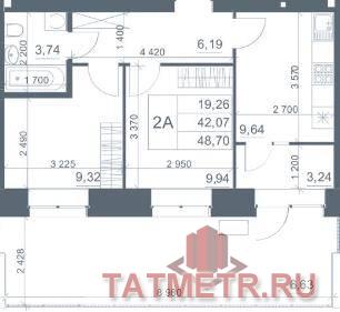 Продажа / Квартиры, Казань, Умырзая, 4 900 000 Продается 2-комн. квартира, площадью 42.1 кв.м в 18 мин. транспортом от м.Горки, район города - Советский. Жилая... - 11