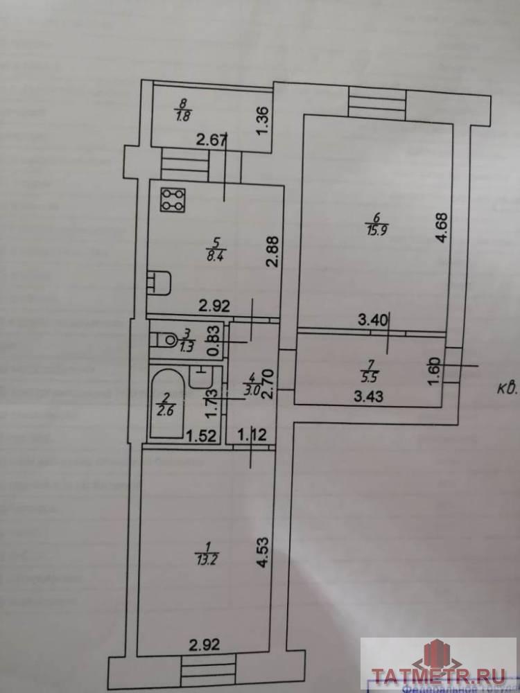 Продажа / Квартиры, пгт. Васильево, Лагерная улица, 2 760 000 Продается двухкомнатная квартира в пгт. Васильево. Квартира светлая, уютная, теплая. Комнаты просторные, раздельные в... - 9