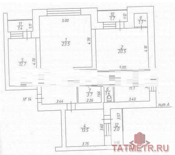 Продается 4-комнатная квартира общей площадью 109 кв. м, расположенная на 4 этаже 9-этажного кирпичного дома.... - 2