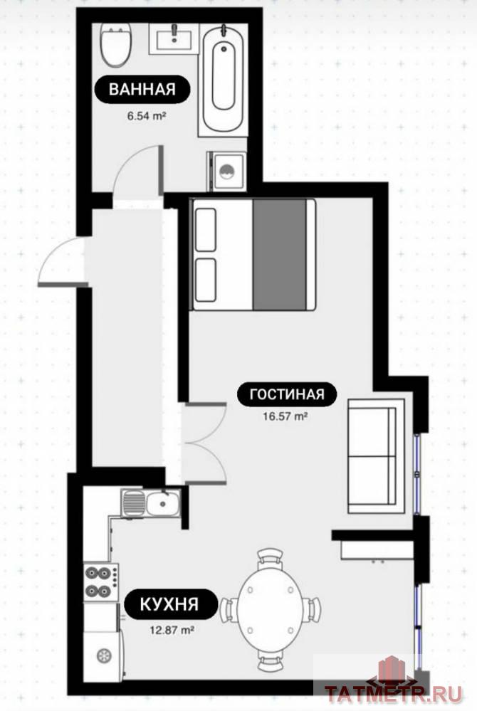 Продажа / Квартиры, Казань, улица Абубекира Терегулова, 6 090 000 СТИЛЬНАЯ КВАРТИРА СО СВЕЖИМ РЕМОНТОМ! Дом комфорт класса в жилом комплексе «Экопарк Дубрава». О КВАРТИРЕ: Это... - 16