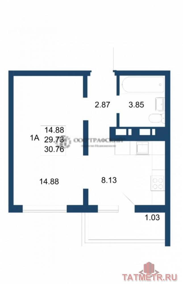 Продажа / Квартиры, Казань, улица Александра Курынова, 3 900 000 Продается замечательная квартира в ЖК «Светлая Долина». Квартира квадратной формы, с удобной планировкой. Квартира в... - 5