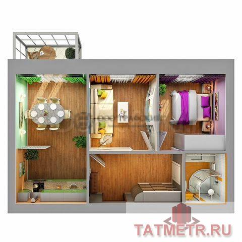 Продажа / Квартиры, Новое Шигалеево, улица Габдуллы Тукая, 4 700 000 Продается уютная 3-ком квартира ( евротрешка) с удобной планировкой на 3 этаже 3-х этажного дома. Расположена в ЖК... - 15