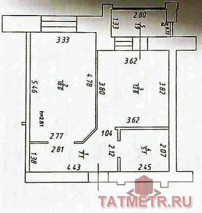 Продажа / Квартиры, Казань, улица Салиха Батыева, 5 200 000 Предлагаю вашему вниманию 1-ком квартиру, расположенную в Советском районе г. Казани по адресу: ул. Салиха Батыева... - 9