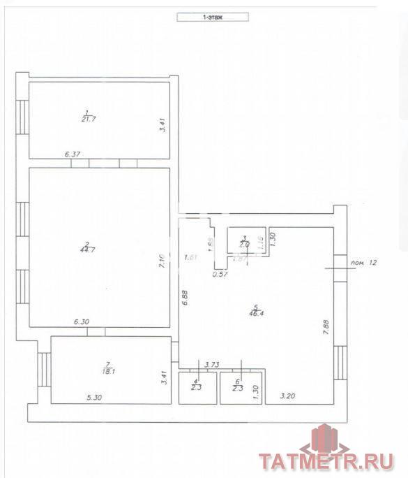 Сдам помещение свободного назначения 137,5 м², Ягодинская , д.25. — первая линия; — кабинетная нарезка (возможна... - 10