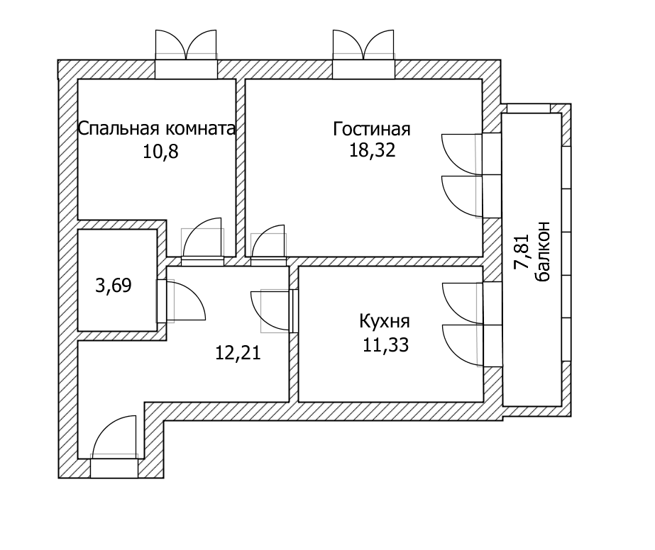 Продажа / Квартиры, Казань, к6, 6 700 000 Продам 2 комнатную квартиру в ЖК «Яратам» на ул. Бухарская О КВАРТИРЕ: • Отличная планировка, общая площадь 58.69... - 1