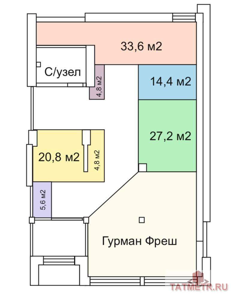 Аренда / Коммерческая / Free purpose, Казань, улица Разведчика Ахмерова, 73 900 Возможен онлайн показ! Торговое помещение площадью 33,6м2 в жилом комплексе «ART City» Ищем партнеров для... - 15