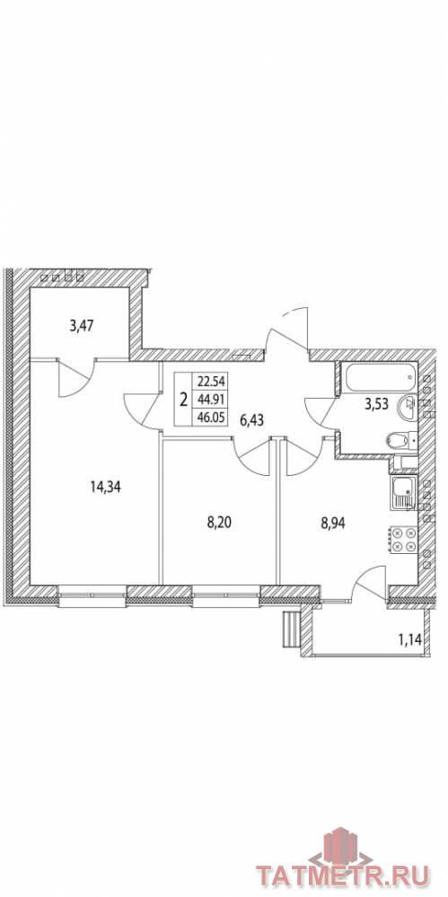 Продажа / Квартиры, Царево, улица Петра Гаврилова, 4 099 000 Вашему вниманию предлагается двухкомнатная квартира в экологически чистом районе г. Казани! ПРЕИМУЩЕСТВА ИМЕННО ЭТОЙ... - 10