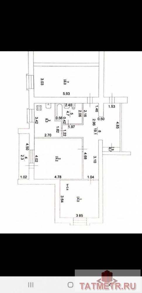 Продажа / Квартиры, Казань, улица Павлюхина, 8 990 000 ВНИМАНИЕ! ТРЕХКОМНАТНАЯ КВАРТИРА В ЦЕНТРЕ ГОРОДА С ПРОСТОРНОЙ ПЛАНИРОВКОЙ! О KBАРТИРЕ: Полноценная трехкомнатная... - 17