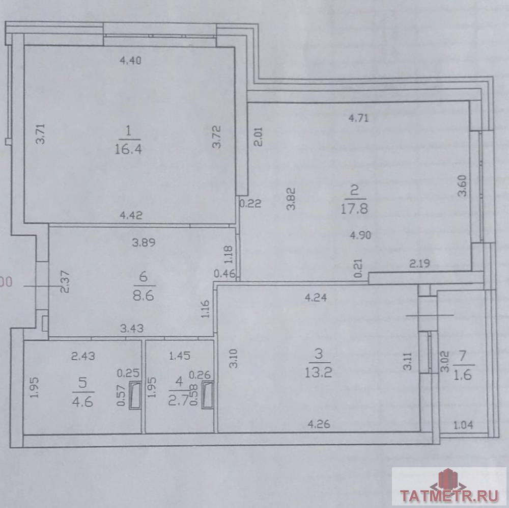 Продажа / Квартиры, Казань, улица Аметьевская Магистраль, 9 499 000 ПРОДАЕТСЯ: 3-комнатная квартира удобной планировки в доме повышенной комфортности ЖК Легенда, 2020 года постройки.... - 19