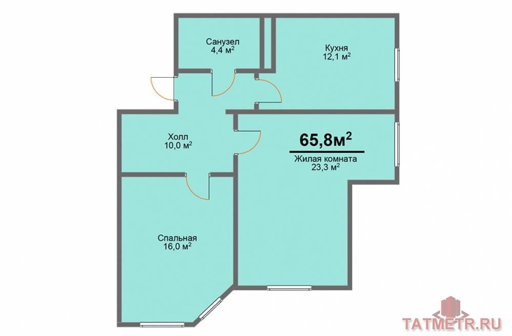 Продажа / Квартиры, Куюки, 3, 3 800 000 Продается шикарная 2-к квартира в районе с отличной экологией в ЖК «Светлый». Дом 2016 года постройки. Попасть на... - 15