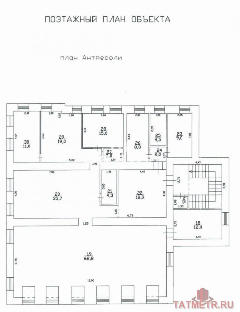Продажа / Коммерческая / Office, Казань, улица Габдуллы Тукая, 85 000 000 Продается 3-х этажное здание в центре города, по адресу ул. Г.Тукая, д. 62. Общая площадь здания составляет 686,5... - 19