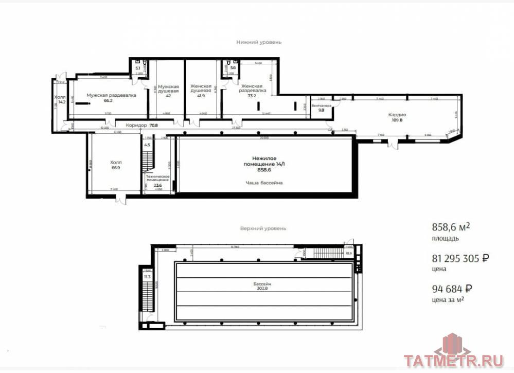 Продажа / Коммерческая / Office, Казань, Шоссейная улица, 178 320 000 Продается помещение в ЖК ATLANTIS DELUXE с возможностью организации пространства для спортивных занятий... - 7