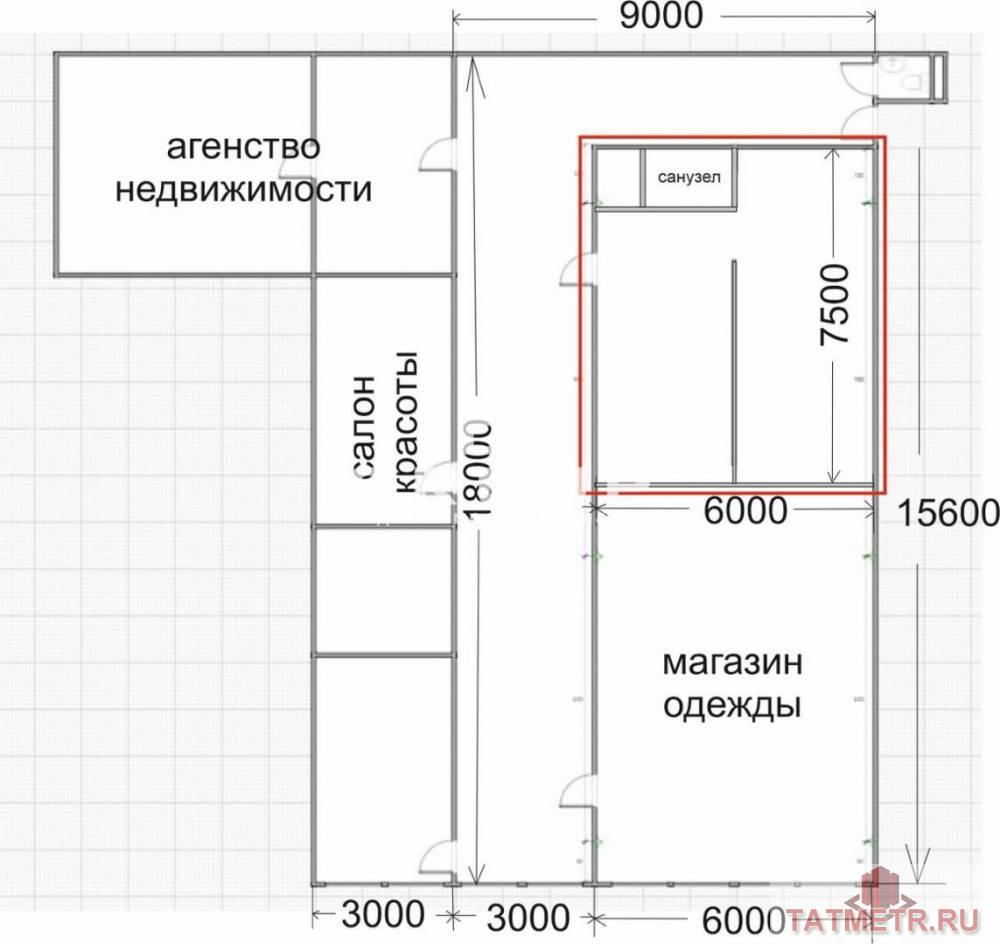 Сдается помещение 45квм! на пересечении Амирхана и Чистопольская. Сдается часть помещения в шоу -руме женской одежды!... - 2