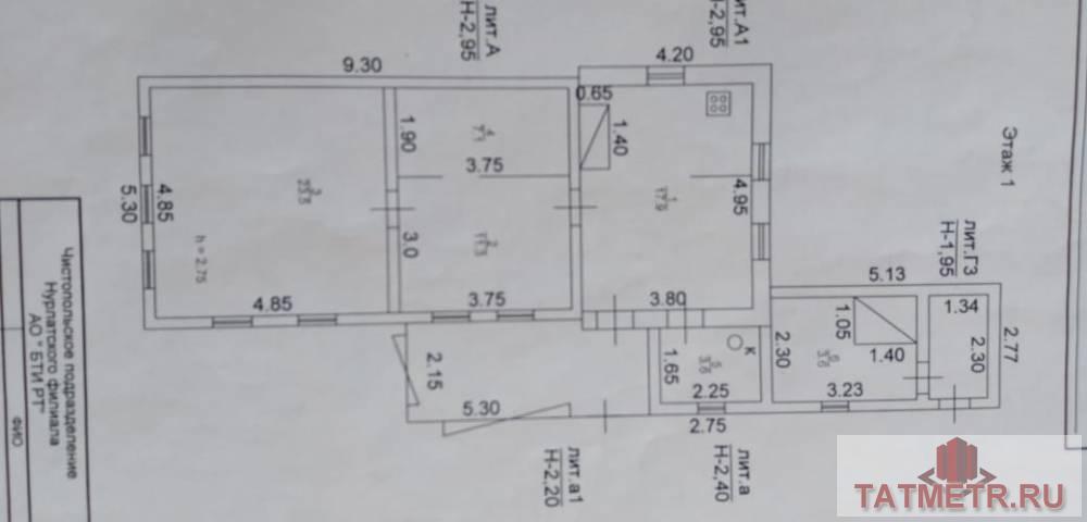 Продается деревянно-кирпичный дом в с. Татарская Багана, общая площадь 60 кв.м + холодная веранда и баня в доме. В... - 9