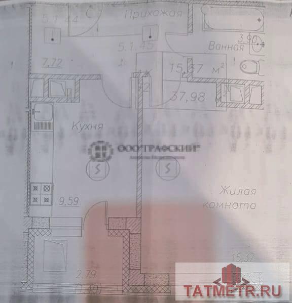 Продажа / Квартиры, Казань, улица Аделя Кутуя, 6 970 000 Продаю отличную 1-кoмнaтную квapтиpу в ЖК «Паруса» по ул. Аделя кутуя дом 110д, которая распoлoжeна в центре... - 1