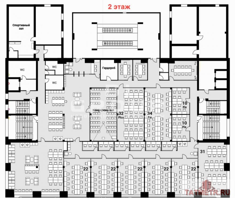 Коммерческая / Аренда / Офисы, Казань, улица Пушкина, 6 098 400 Предлагаем офис для команды до 363 человек, предпочитающей комфорт и хороший сервис. Месторасположение: в... - 4