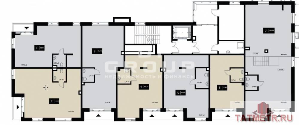Продажа / Коммерческая / Office, Казань, улица Гагарина, 7 970 160 Идеальный вариант для инвестиции и вашего бизнеса!Помещение свободного назначения 60 кв.м в новом уникальном ЖК... - 3