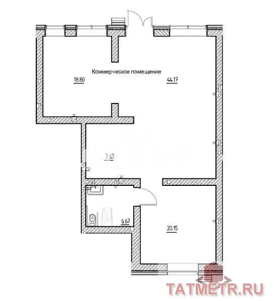 Продажа / Коммерческая / Office, Казань, 10 130 000 Продается помещение свободного назначения 97 кв м в ЖК Атмосфера .Помещение с хорошей планировкой на 1 линии с... - 2