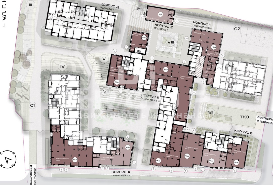 Продажа / Коммерческая / Office, Казань, улица Галиаскара Камала, 38 545 500 Помещение свободного назначения 183,55кв.м в историческом центре города в ЖК бизнес-класса «Максат». Идеально... - 3