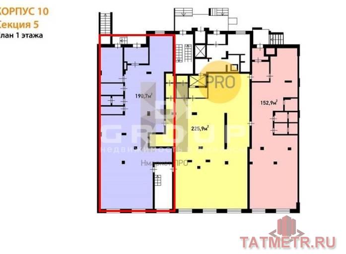 Продажа / Коммерческая / Office, Казань, улица Баки Урманче, 16 018 800 Помещение в семейном жилом комплексе Солнечный городе с хорошим пешеходным трафиком. 1 этаж, но по факту 2 этаж. 191... - 1