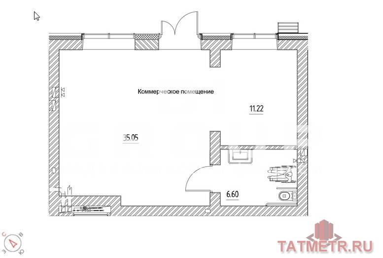 Продажа / Коммерческая / Office, Атмосфера, жилой комплекс Атмосфера, 6 920 000 Продается помещение свободного назначения 52.87 кв м в ЖК Атмосфера.Помещение с хорошей планировкой на 1 линии ,1... - 2