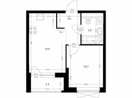 Продаётся 1-комн. квартира площадью 33.20 кв. м на 13 этаже 26...