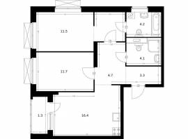 Продаётся 2-комн. квартира площадью 63.50 кв. м на 19 этаже 24...