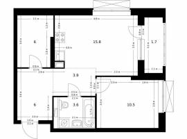 Продаётся 1-комн. квартира площадью 47.50 кв. м на 15 этаже 26...