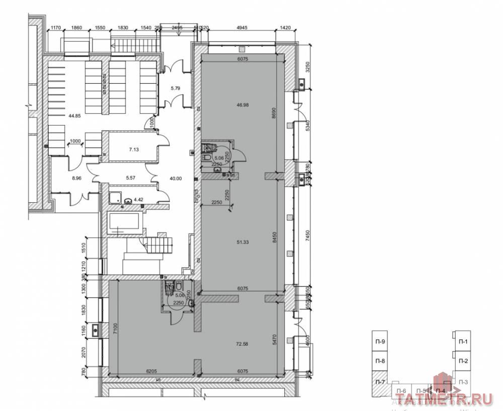 Продажа / Коммерческая / Office, Казань, улица Азата Аббасова, 25 342 000 Продается отличное помещение свободного назначения пл. 181 кв.м на 1 линии в ЖК Весна 2. Помещение торцевое, открытой... - 3